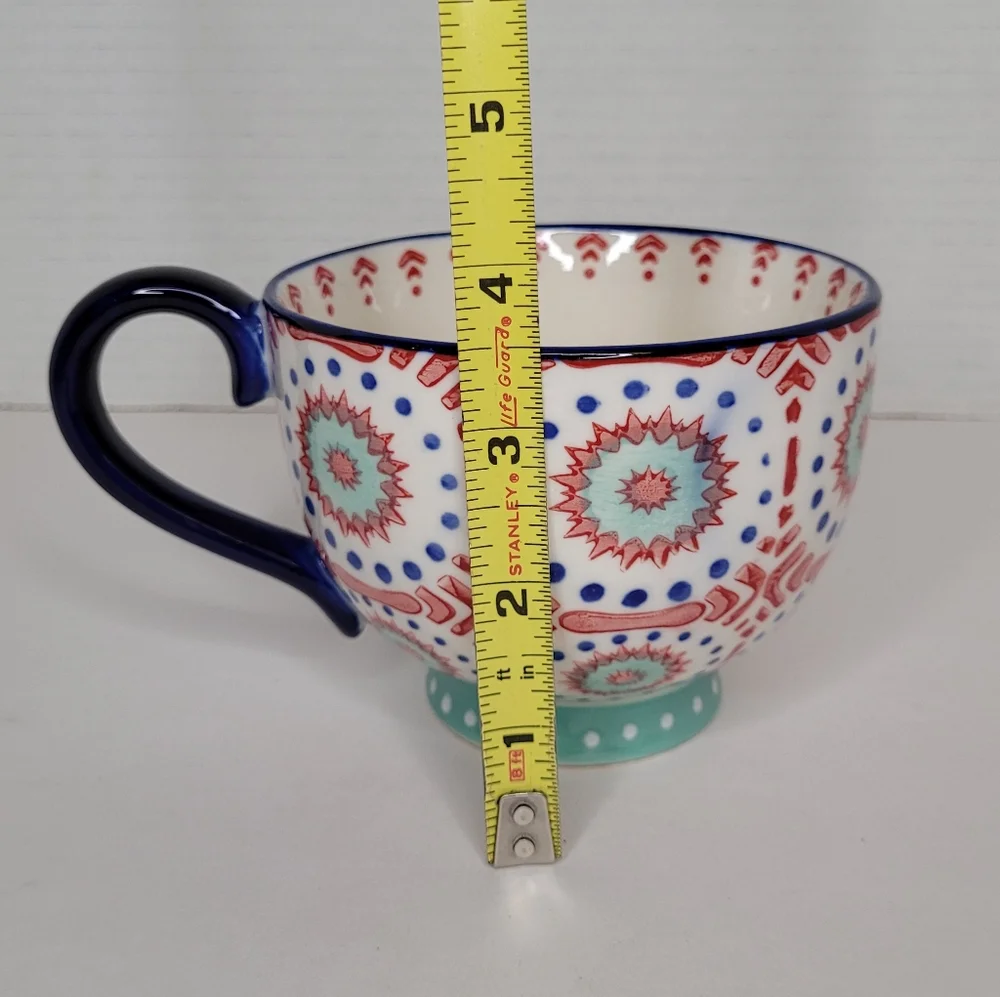 Pier 1 Multicolor Lily Patterned Cup Mug